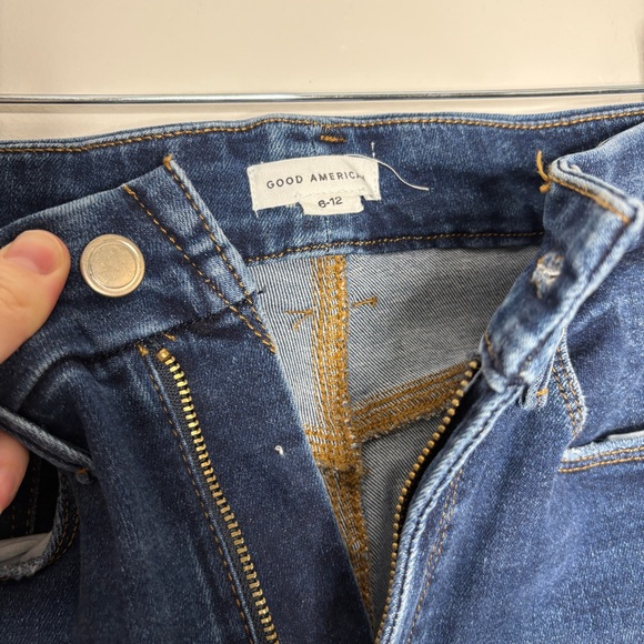 Good American Size 6-12 Always Fits Classic Bootcut Jeans Stretchy In Indigo446 - Picture 5 of 9